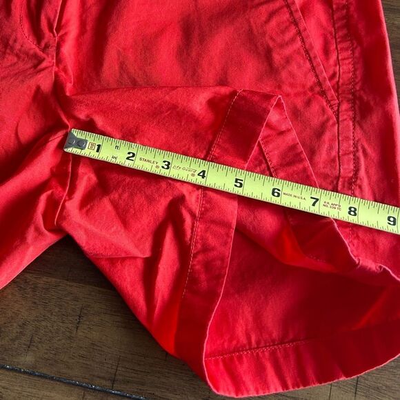 J. Crew Bright Red Broken Chino Shorts 5” inseam 100% Cotton Size 2 - Picture 3 of 6